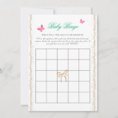 Our Lovely One Baby Shower Bingo Game 招待状 (正面)