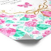 Our Lovely One Baby Shower Books for Baby Sign ポスター (角)