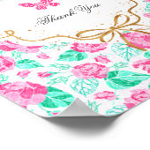 Our Lovely One Baby Shower Cards & Gifts Sign ポスター (角)