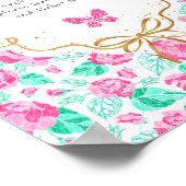 Our Lovely One Baby Shower Diaper Raffle Sign ポスター (角)