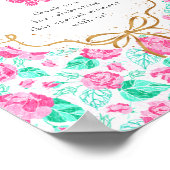 Our Lovely One Baby Shower Favors Sign ポスター (角)