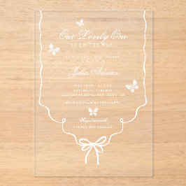 Our Lovely One Baby Shower Invitation アクリル招待状