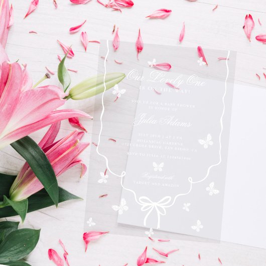 Our Lovely One Baby Shower Invitation アクリル招待状