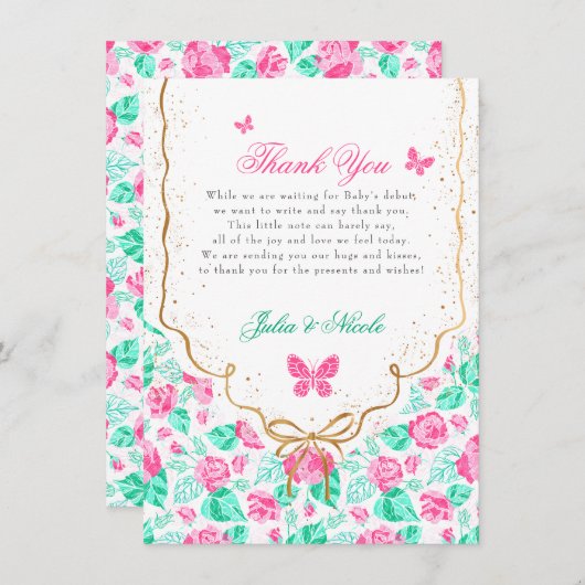 Our Lovely One Baby Shower Invitation 招待状 (正面/裏面)