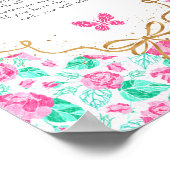 Our Lovely One Don't Say Baby Shower Game Sign ポスター (角)