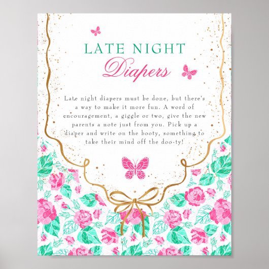 Our Lovely One Late Night Diapers Game Sign ポスター (正面)