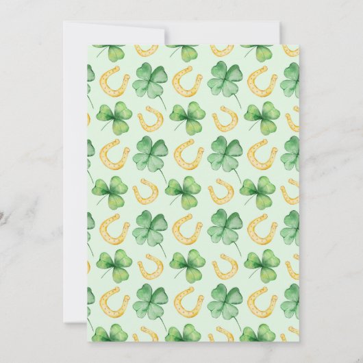 Our Lucky Charm St Patrick's Baby Shower 招待状 (裏面)