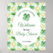 Our Lucky Charm St Patrick's Baby Shower Welcome ポスター (正面)