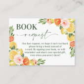 Our Main Squeeze赤ちゃんシャワーブックリクエストの挿入 名刺 (正面)