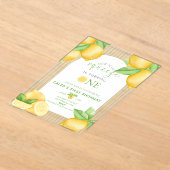  Our Main Squeeze Lemon 1st Birthday Invitation アクリル招待状 (レイダウン)