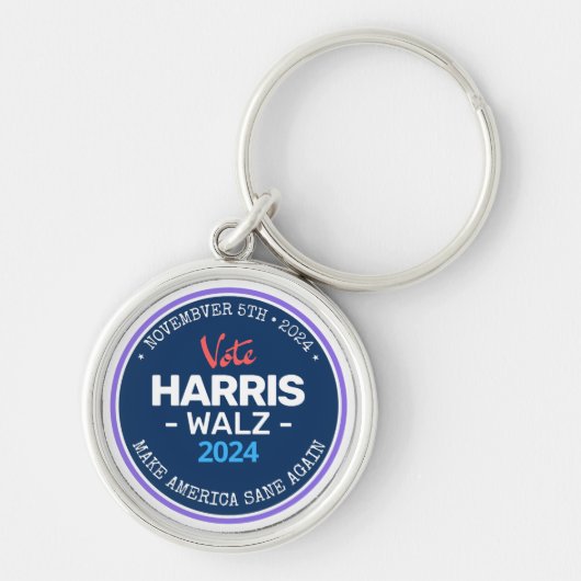 Our Make America Sane Again Harris Walz 2024 キーホルダー (正面)