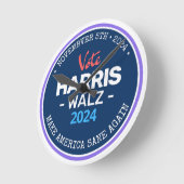 Our Make America Sane Again Harris Walz 2024 ラウンド壁時計 (傾斜)