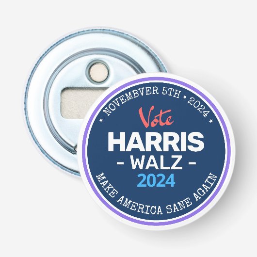 Our Make America Sane Again Harris Walz 2024 栓抜き (正面)