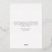 Our Miracle写真モダンベビー誕生 箔シーズンカード (裏面)