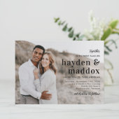 Our Momentフォトシンプルエレガント結婚式招待状 招待状 (スタンド正面)