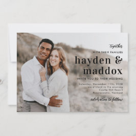 Our Momentフォトシンプルエレガント結婚式招待状 招待状