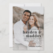 Our Momentフォトシンプルエレガント結婚式招待状 招待状 (正面)