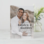 Our Momentフォトシンプルエレガント結婚式招待状 招待状 (スタンド正面)