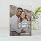 Our Momentフォトシンプルエレガント結婚式招待状 招待状 (スタンド正面)