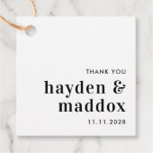 Our Moment編集可能カラー結婚式の引き出物ラベル フェイバータグ (正面)