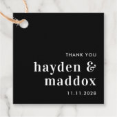 Our Moment編集可能カラー結婚式の引き出物ラベル フェイバータグ (正面)