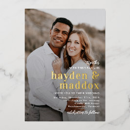 Our Moment 実在 FOILフォト結婚式招待状 箔招待状