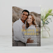 Our Moment 実在 FOILフォト結婚式招待状 箔招待状 (立ち正面)