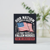 Our nation owes a debt to its fallen heroes シーズンポストカード (スタンド正面)