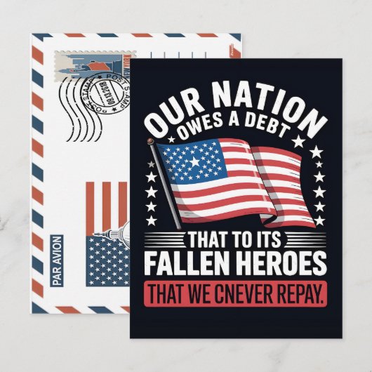 Our nation owes a debt to its fallen heroes シーズンポストカード (正面/裏面)