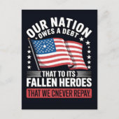 Our nation owes a debt to its fallen heroes シーズンポストカード (正面)