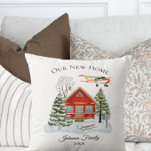 Our New Home Cessna Airplane Cute Watercolor クッション