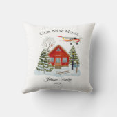 Our New Home Cessna Airplane Cute Watercolor クッション (裏面)