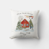 Our New Home Cessna Airplane Cute Watercolor クッション (正面)