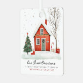 Our New Home First Home Photo Ornament  メタルオーナメント (正面左)