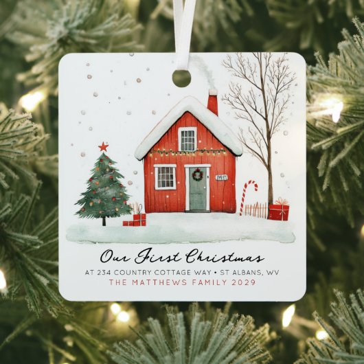 Our New Home First Home Photo Ornament  メタルオーナメント (インサイチュ)