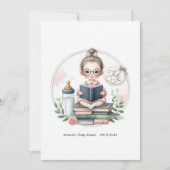 「Our Next Chapter」本をテーマにした赤ちゃんシャワー サンキューカード (正面)