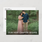 Our Next Chapter Begins Photo Save the Date 案内ポストカード (正面/裏面)
