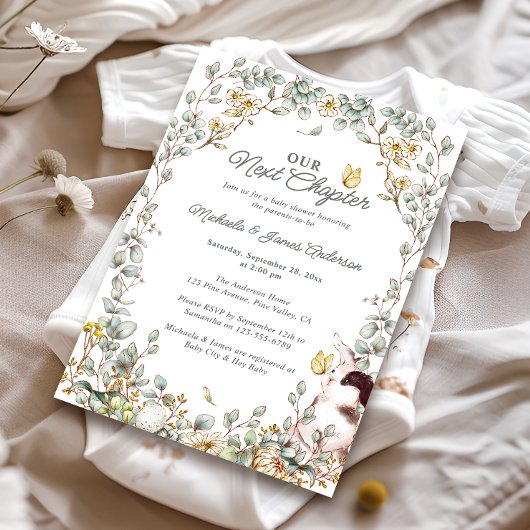 Our Next Chapter Fairytale Storybook Baby Shower 招待状