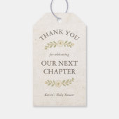 Our Next Chapter Storybook Baby Shower Thank You ギフトタグ (裏面)