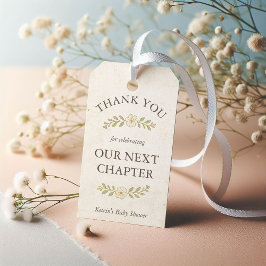Our Next Chapter Storybook Baby Shower Thank You ギフトタグ