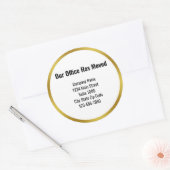 Our Office Has Moved Business Moving Announcement ラウンドシール (封筒)