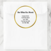 Our Office Has Moved Business Moving Announcement ラウンドシール (バッグ)