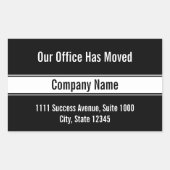 Our Office Has Moved Template Moving Announcement 長方形シール (正面)