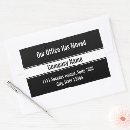 Our Office Has Moved Template Moving Announcement 長方形シール