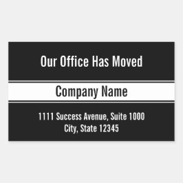 Our Office Has Moved Template Moving Announcement 長方形シール