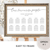 Our People お気に入りの Horizontal Seat Chart（横向き座席表）の看板 ポスター