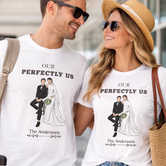 Our Perfectly Us - Modern Bride & Groom Matching  Tシャツ