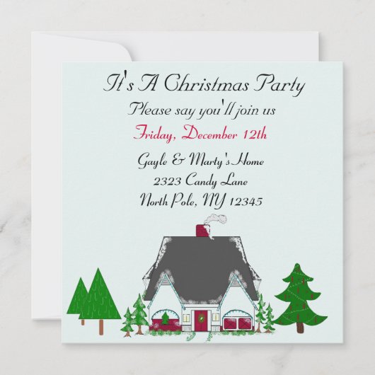 Our Place クリスマスパーティー招待状 招待状 (正面)