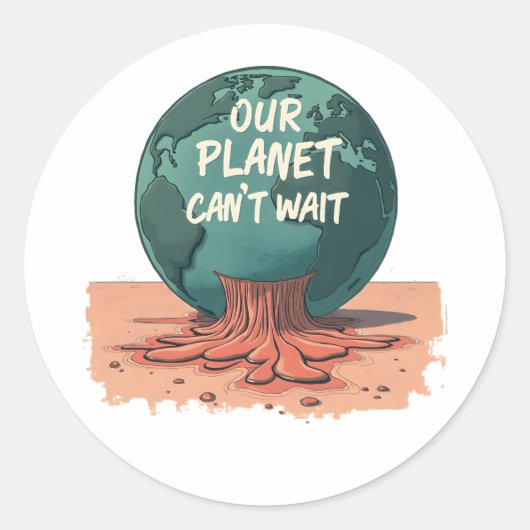 Our Planet Can’t Wait – Climate Action ラウンドシール (正面)