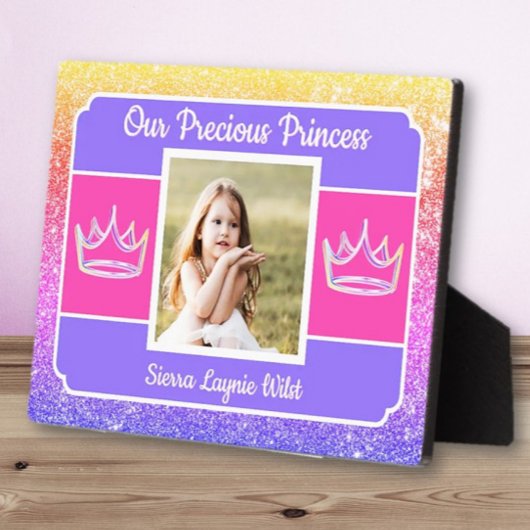 Our Princess photo Tabletop Plaque with Easel フォトプラーク